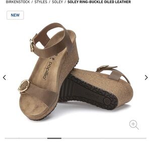 Birkenstock Papillio Soley Oiled Leather Wedge New Without Box